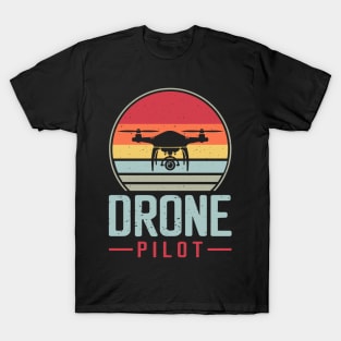 Drone Pilot Retro Vintage Drone Racing T-Shirt